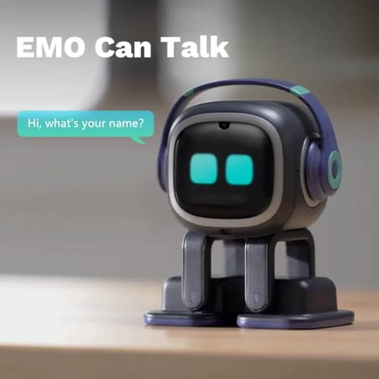 Robot de Escritorio con IA para Uso en Oficina en Casa - Cuerpo de Plástico ABS en Negro Mate con Ojos LED Expresivos y Control por Voz ChatGPT