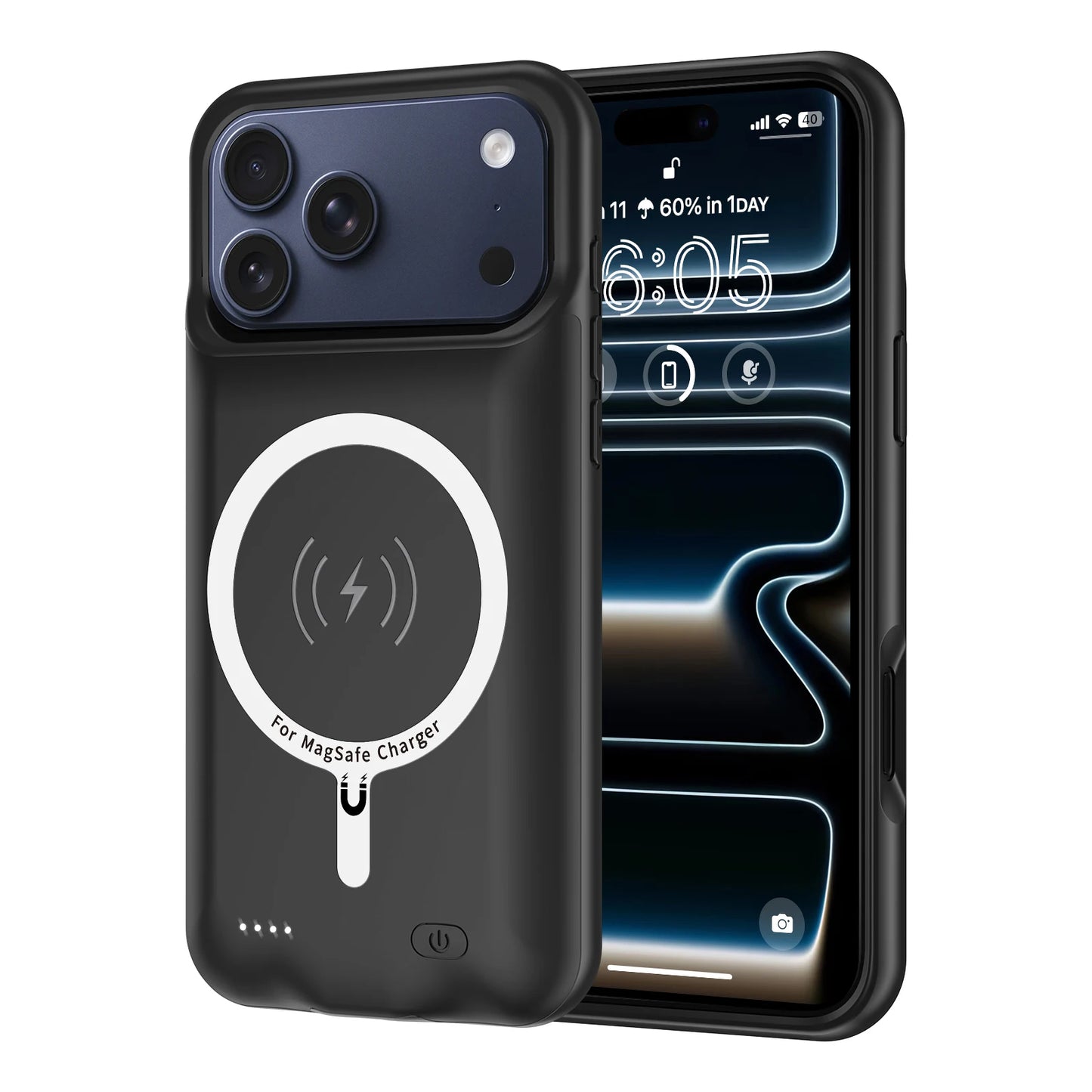 Funda de batería magnética de 10000mAh para iPhone 17 Air 17 Pro Max, funda de cargador portátil, funda de cargador de Banco de energía de carga inalámbrica