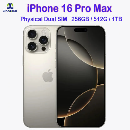 100% Original iPhone 16 Pro MAX Smartphone 6,9 "Dual SIM desbloqueado 5G teléfono celular Retina XDR OLED 6,3" 16 Pro 128GB/256GB/512GB/1T