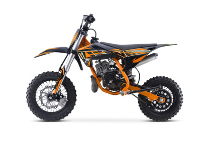 Moto de Cross con freno de disco para niños, arranque eléctrico de 50cc, un solo cilindro, aire fresco, todoterreno, Cross Pit Bike