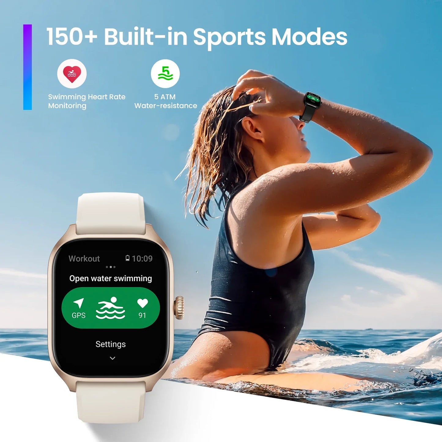 Amazfit GTS 4 Smartwatch 150 modos deportivos GPS Alexa Bluetooth 5,0 almacenamiento de música relojes inteligentes máquina reacondicionada 95 nuevo sin caja