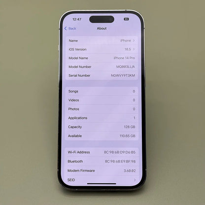 100% teléfono móvil Original iPhone 14 Pro Dual eSIM 128/256 ROM 6GB RAM 6,1 "Super Retina OLED Face ID NFC A15 5G teléfono Modile