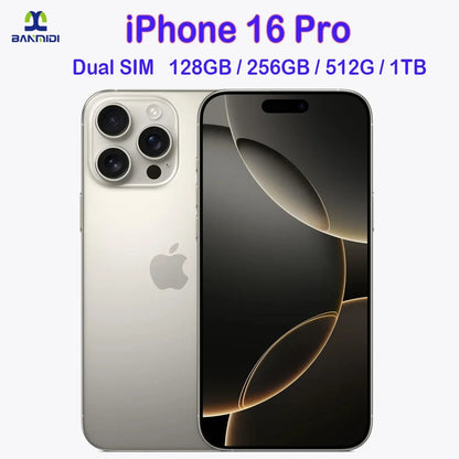 100% Original iPhone 16 Pro MAX Smartphone 6,9 "Dual SIM desbloqueado 5G teléfono celular Retina XDR OLED 6,3" 16 Pro 128GB/256GB/512GB/1T