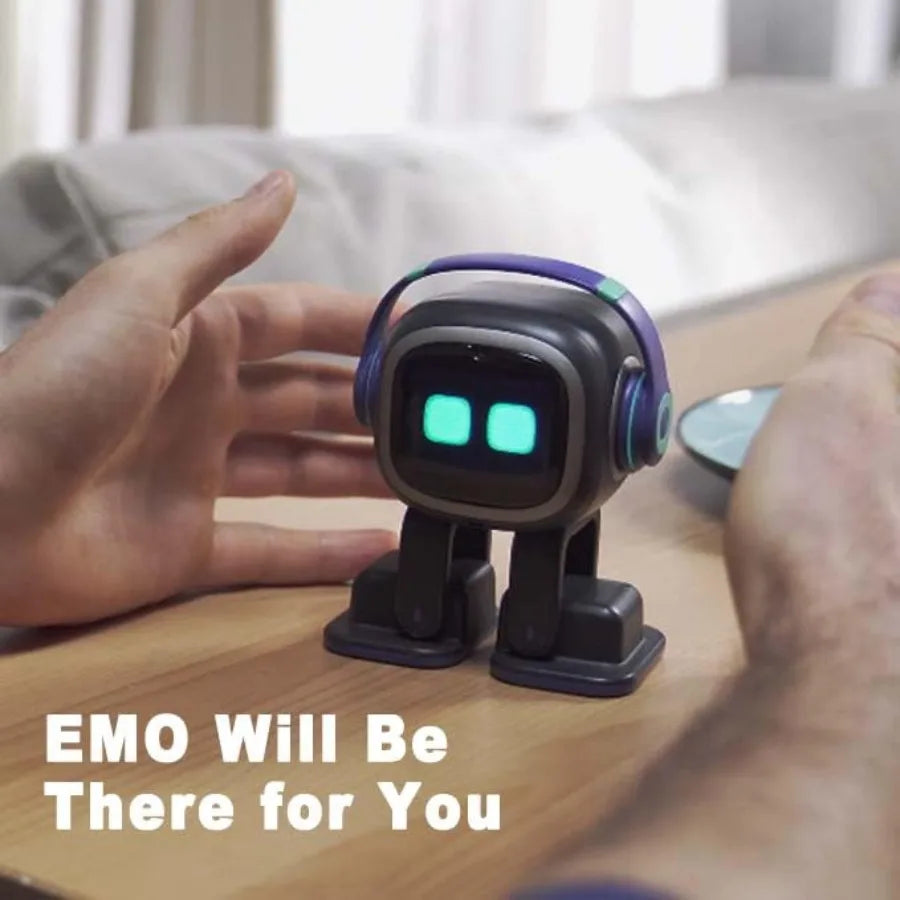 Robot de Escritorio con IA para Uso en Oficina en Casa - Cuerpo de Plástico ABS en Negro Mate con Ojos LED Expresivos y Control por Voz ChatGPT