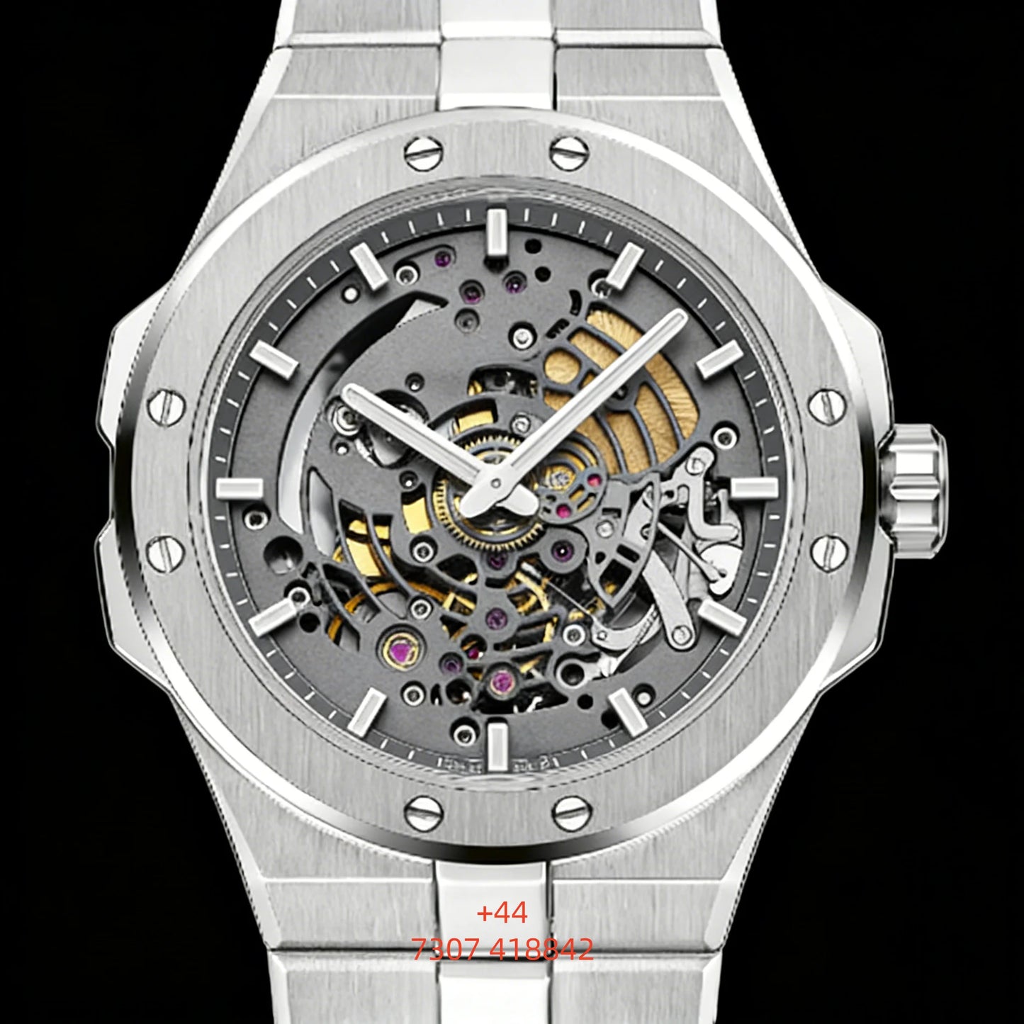 Reloj Mecánico Personalizado de 33 mm 4001 con Movimiento Ppf Factory 09.01-C, Zafiro Luminoso de la Más Alta Calidad