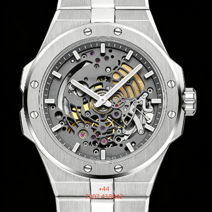 Reloj Mecánico Personalizado de 33 mm 4001 con Movimiento Ppf Factory 09.01-C, Zafiro Luminoso de la Más Alta Calidad