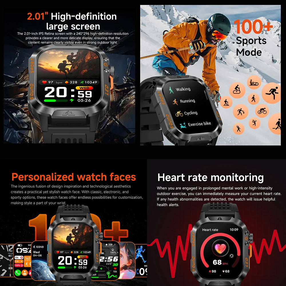 Nuevo Reloj Inteligente T-Rex 3 2026 con GPS de Grado Militar, Brújula, Llamadas Bluetooth, 1200mAh, Más de 100 Deportes