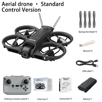 Mini Dron FPV Z906 de Fábrica con Pantalla de 4.3 Pulgadas, Control Remoto, Cámara 4K, Evitación de Obstáculos de 3 Lados, 180 °   Quadcopter Eléctrico con Flujo Óptico y Lente