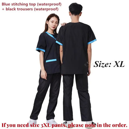 Pet Shop Groomer Work Clothes Waterproof Anti-Static Pet Work Clothes Apron for Dog Cat Hairdressing Grooming Smock G0528