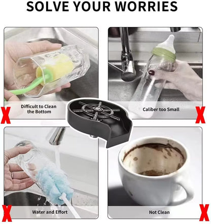 High Pressure Faucet Glass Rinser Automatic Glass Cup Washer Bar Kitchen Beer Milk Tea Cup Cleaner Sink Accessories
