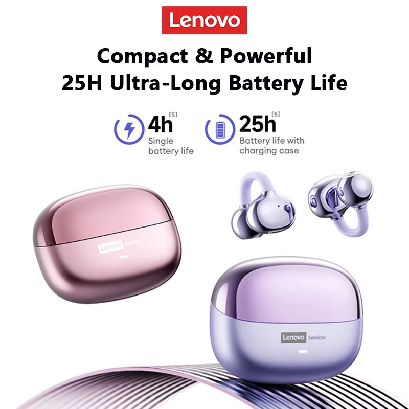 LE302 Wireless Bluetooth 6.0 Headset Long Battery Life Sports Ear Clip Earphones HIFI Stereo Noise Cancelling Headphones