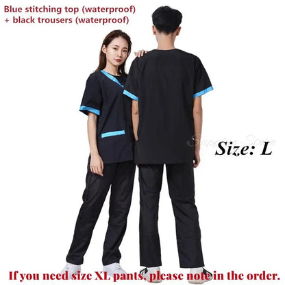 Pet Shop Groomer Work Clothes Waterproof Anti-Static Pet Work Clothes Apron for Dog Cat Hairdressing Grooming Smock G0528
