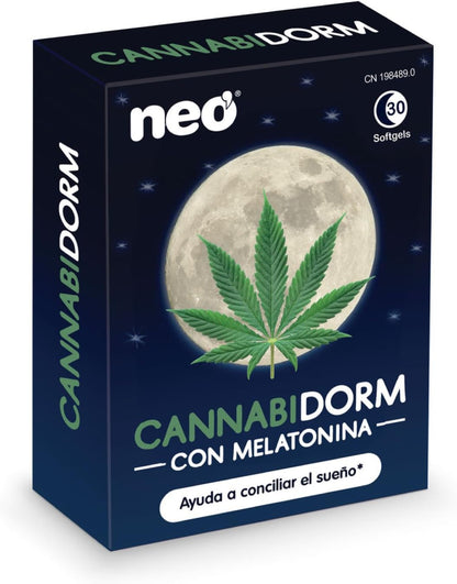 NEO | Cannabidorm Con Aceite De Cáñamo Y Melatonina | 30 Cápsulas | Suplemento Para Mejorar La Calidad Del Sueño | Comprimidos De Efecto Relajante Para Combatir El Insomnio Y Dormir Mejor