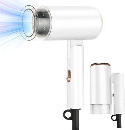 Flintronic Secador De Pelo, Secador De Pelo Iónico Profesional Poderoso De 1500 W, Secador De Viaje Con Mango Plegable, 3 Ajustes De Calor, Secado Rápido, Para Peinados De Hombres Mujeres Múltiples