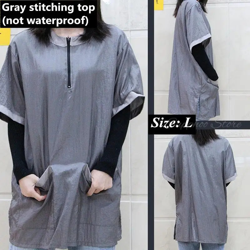 Pet Shop Groomer Work Clothes Waterproof Anti-Static Pet Work Clothes Apron for Dog Cat Hairdressing Grooming Smock G0528